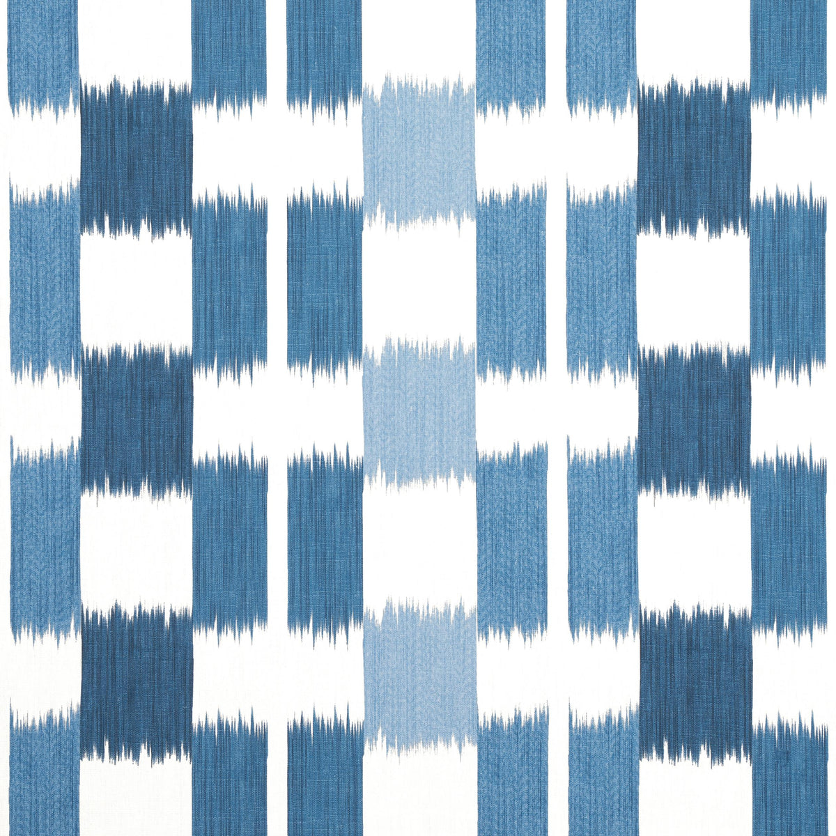 Thibaut Kasuri Blue And White Fabric