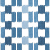 Thibaut Kasuri Blue And White Fabric