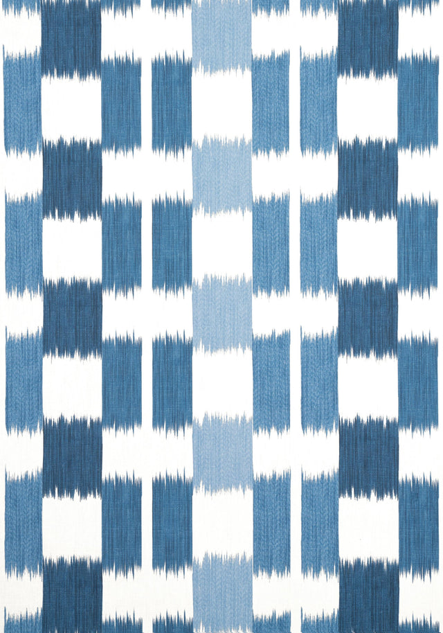 Thibaut KASURI Blue and White Fabric