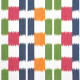 Thibaut Kasuri Green And Pink Fabric