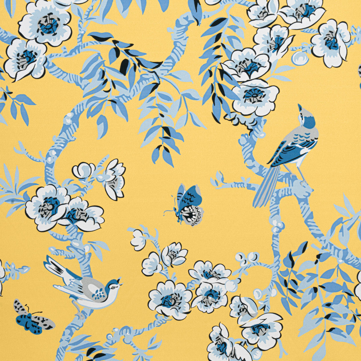 Thibaut Yukio Yellow Fabric