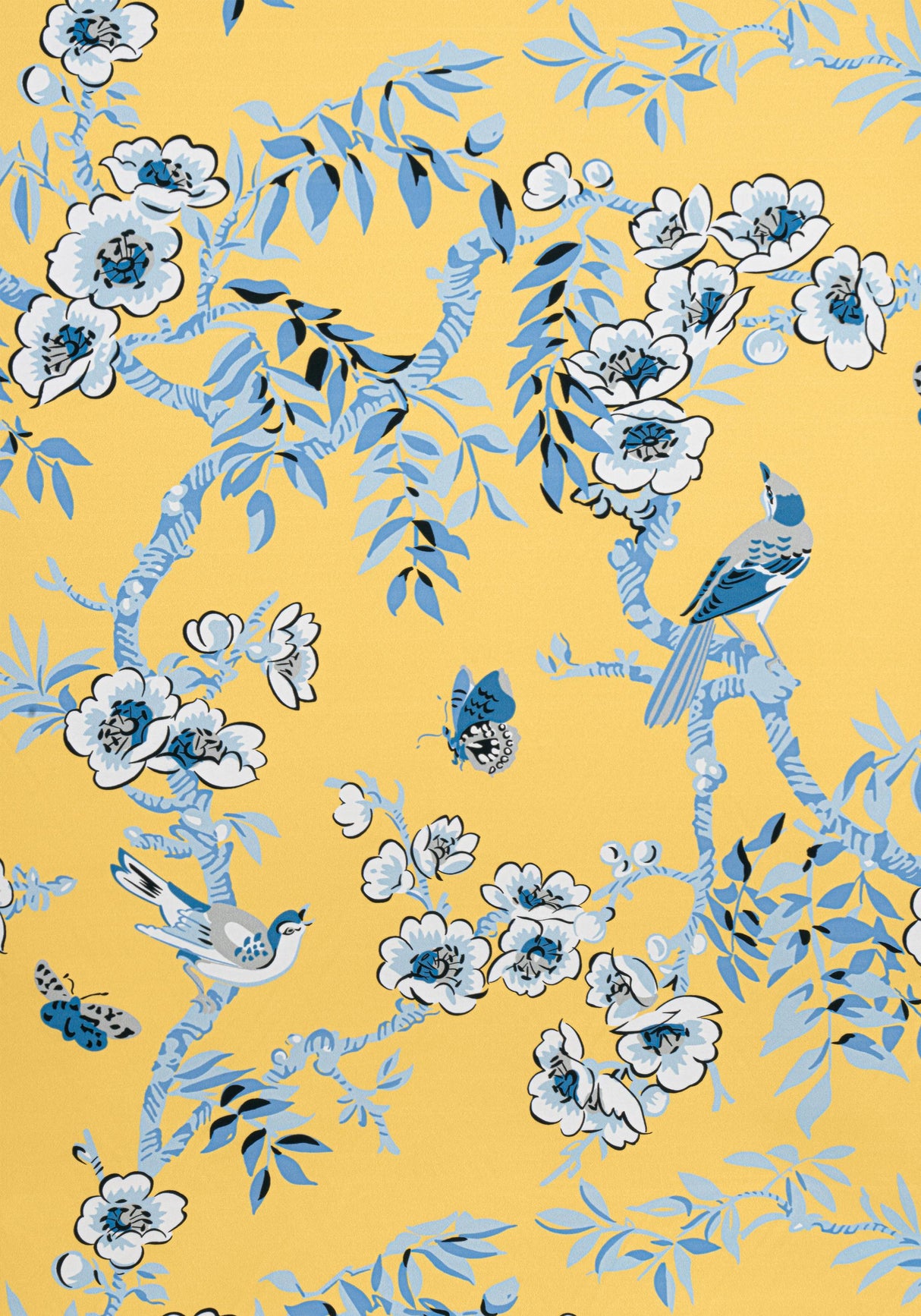 Thibaut YUKIO Yellow Fabric