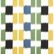Thibaut Kasuri Black And Green Fabric