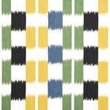 Thibaut Kasuri Black And Green Fabric