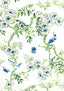 Thibaut YUKIO Blue and Green Fabric