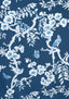 Thibaut YUKIO Navy and White Fabric