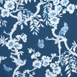 Thibaut Yukio Navy And White Fabric