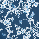 Thibaut Yukio Navy And White Fabric