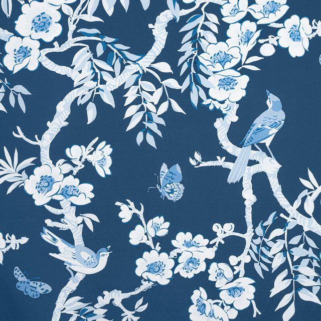 Thibaut Yukio Navy And White Fabric