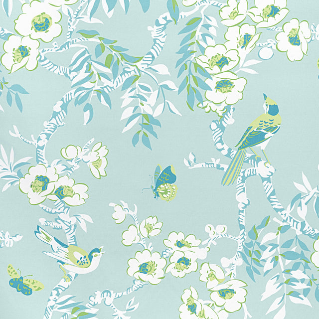 Thibaut Yukio Spa Blue Fabric