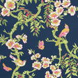 Thibaut Yukio Navy And Pink Fabric