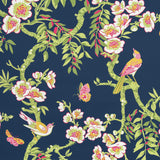 Thibaut Yukio Navy And Pink Fabric