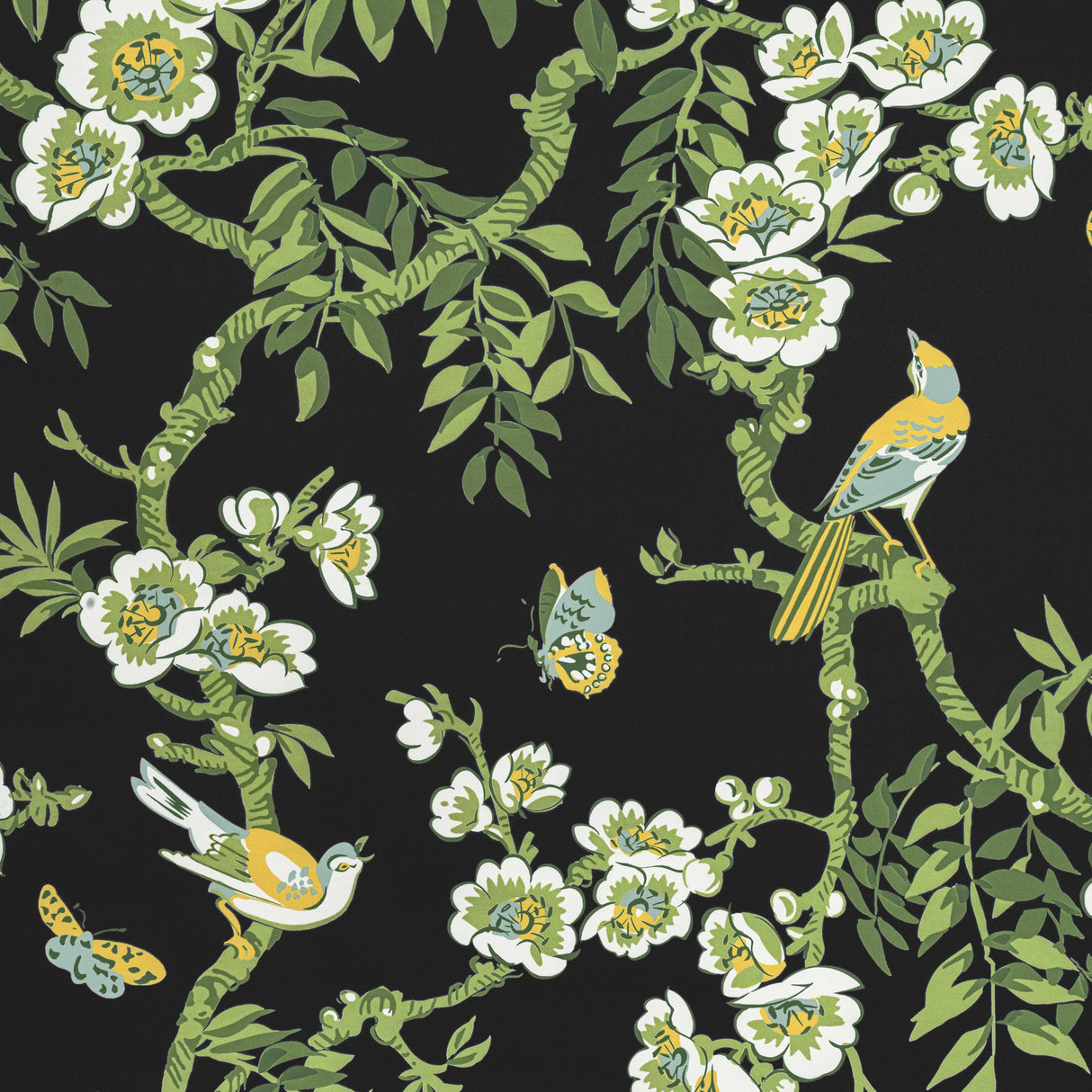 Thibaut Yukio Black Fabric