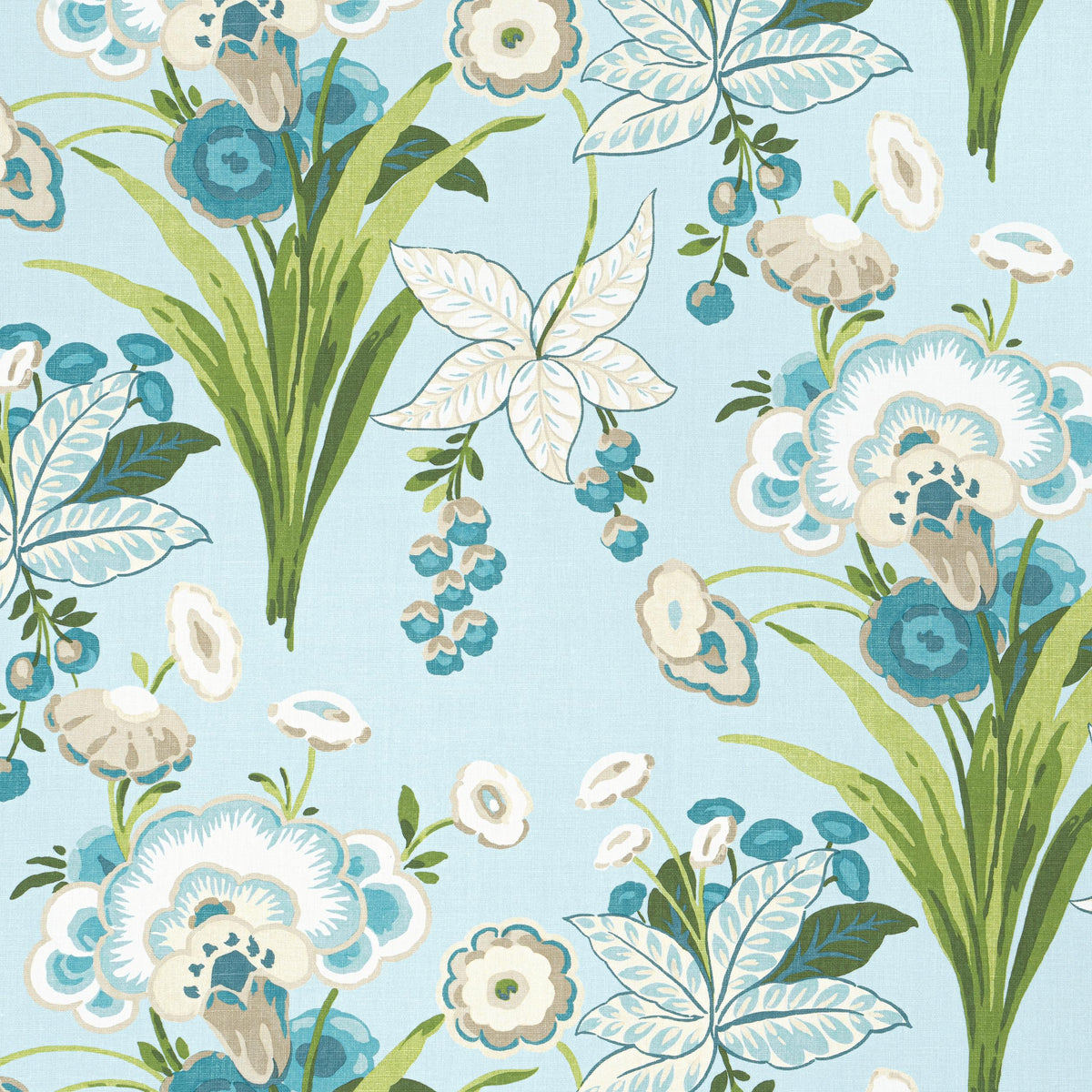 Thibaut Pasadena Spa Blue Fabric