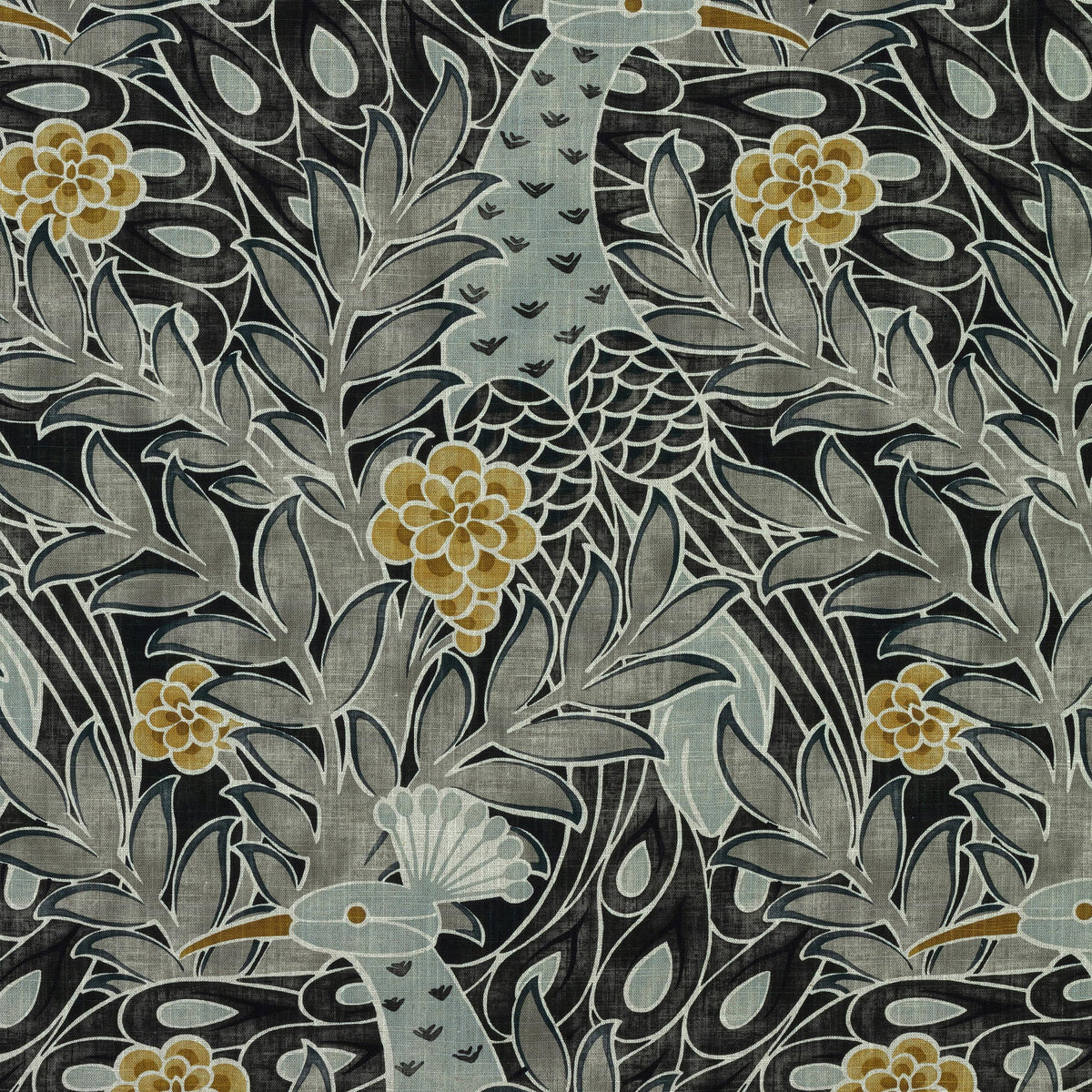 Thibaut Desmond Black And Charcoal Fabric
