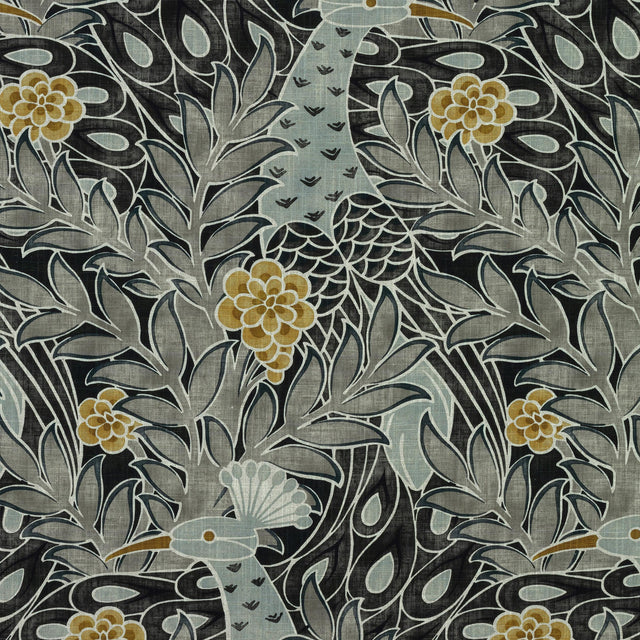 Thibaut Desmond Black And Charcoal Fabric