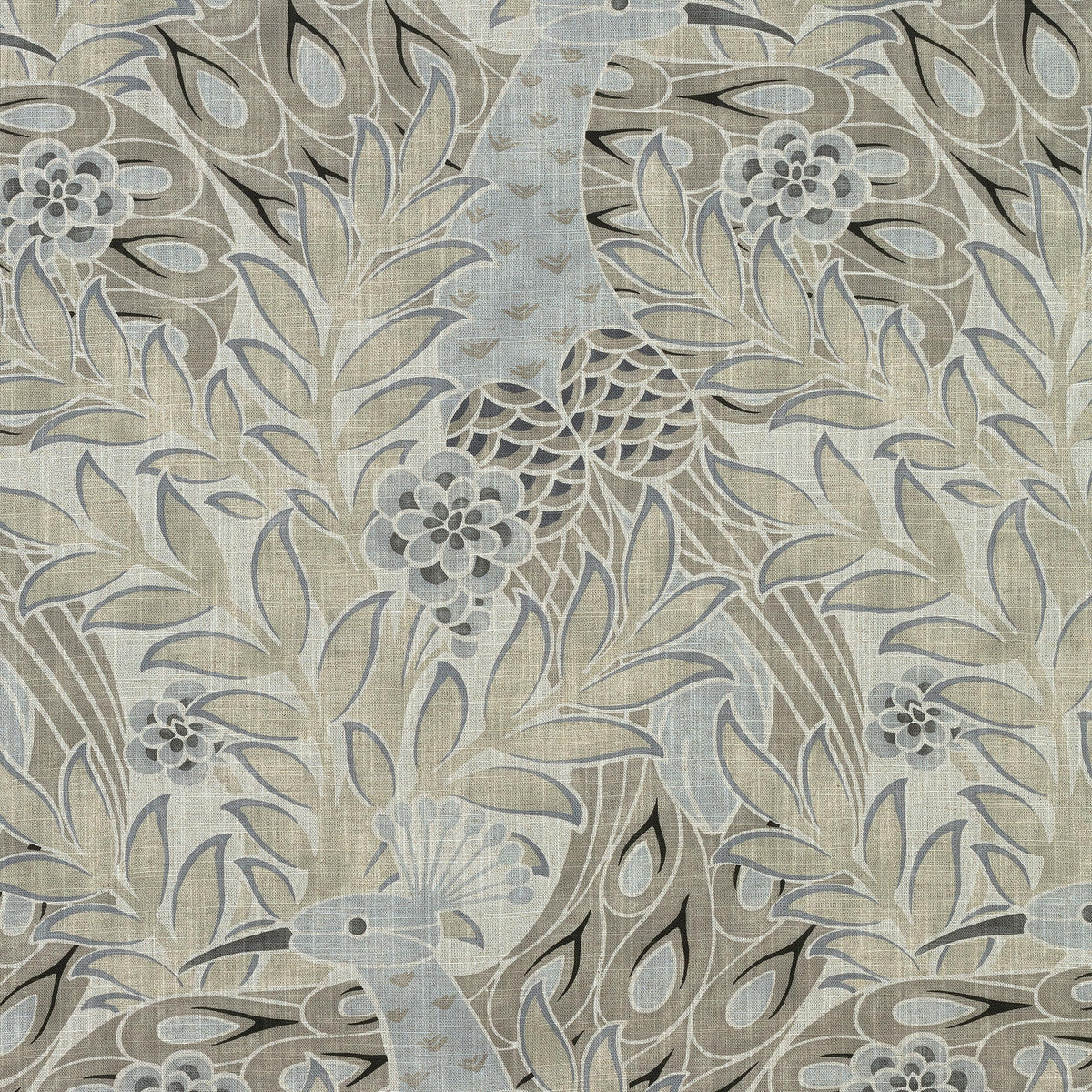 Thibaut Desmond Beige And Grey Fabric