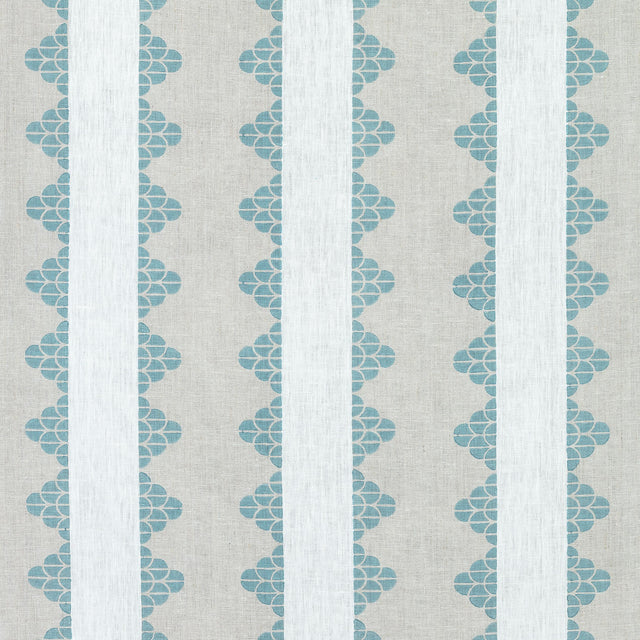 Thibaut Dhara Stripe Aqua Fabric