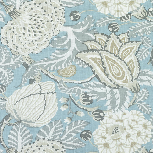 Thibaut Mitford Aqua Fabric