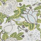 Thibaut Mitford Green And White Fabric