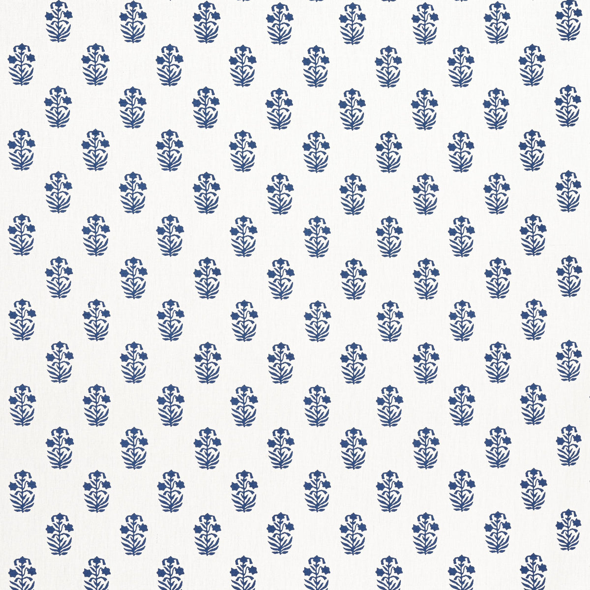 Thibaut Corwin Navy On White Fabric