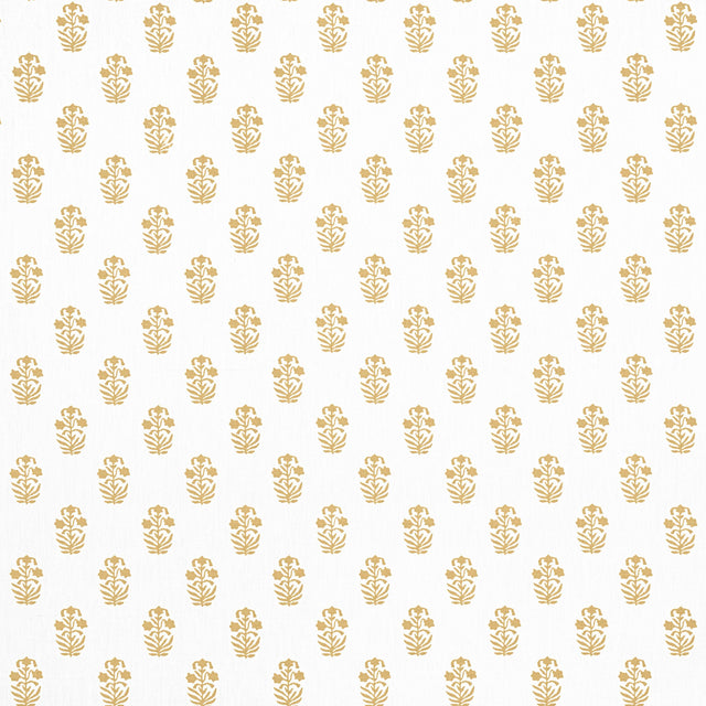 Thibaut Corwin Gold On White Fabric