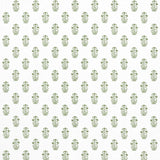 Thibaut Corwin Green On White Fabric