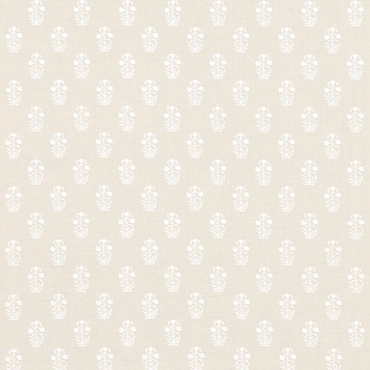 Thibaut CORWIN White on Natural Fabric