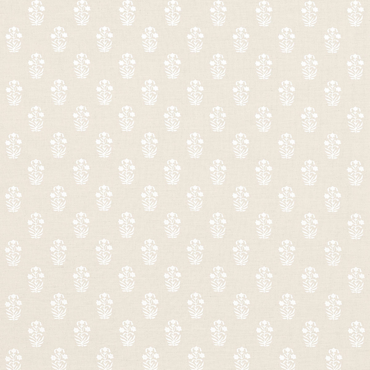 Thibaut Corwin White On Natural Fabric