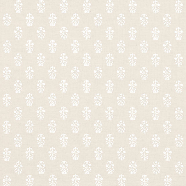 Thibaut Corwin White On Natural Fabric