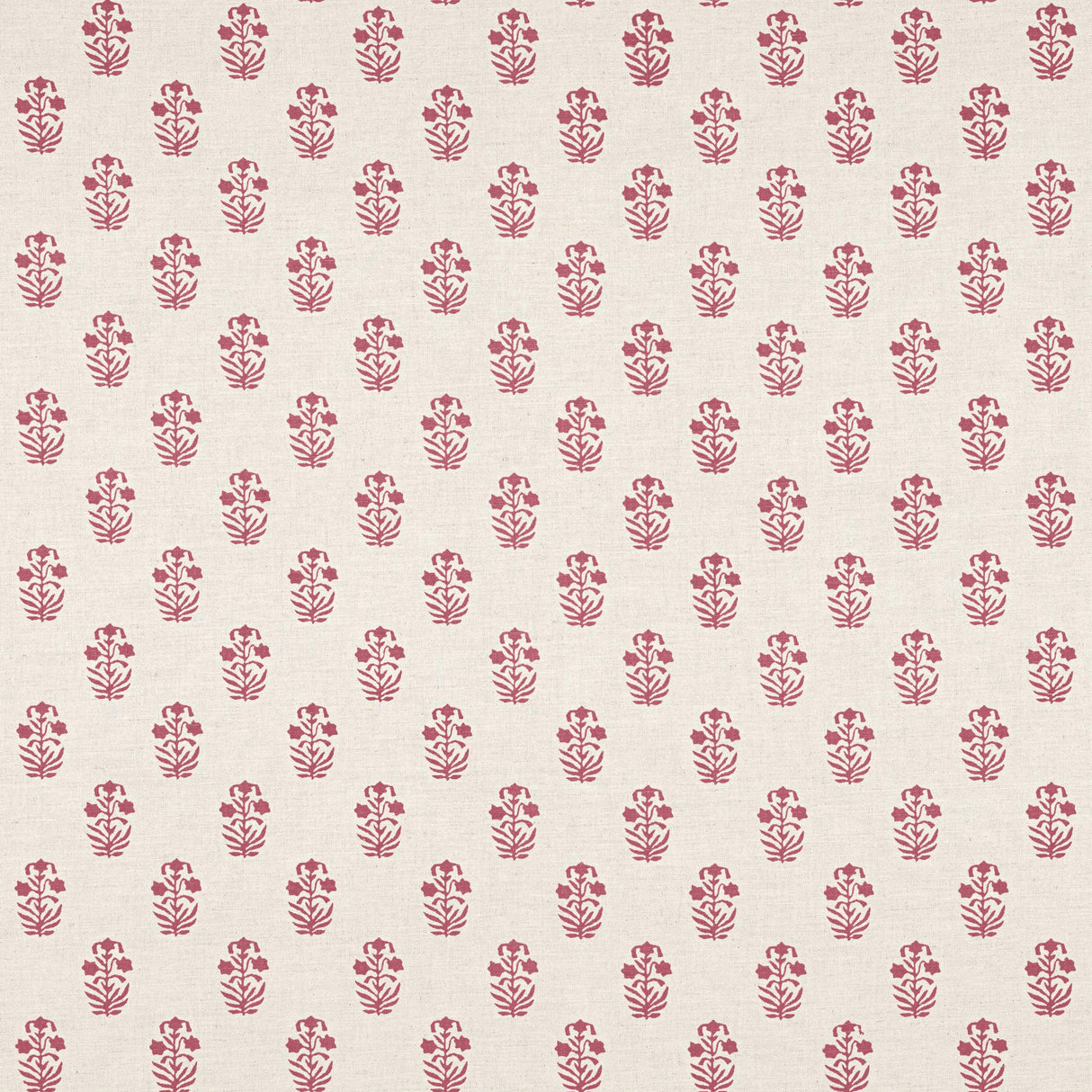 Thibaut CORWIN Raspberry on Natural Fabric