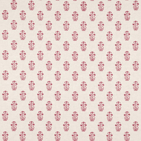 Thibaut CORWIN Raspberry on Natural Fabric