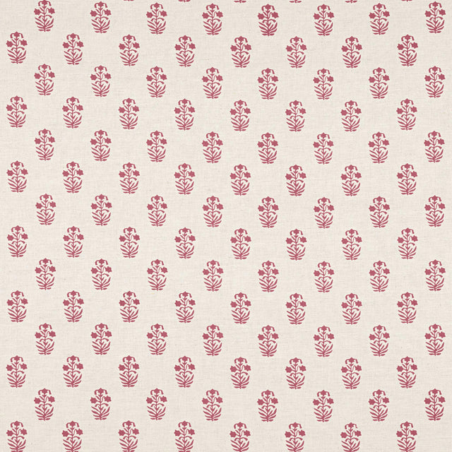 Thibaut CORWIN Raspberry on Natural Fabric