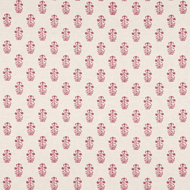 Thibaut Corwin Raspberry On Natural Fabric