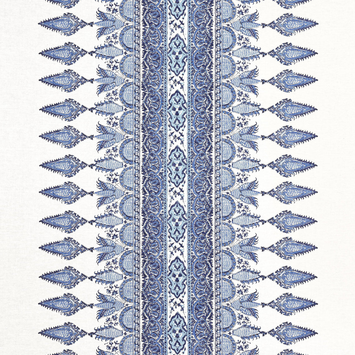 Thibaut Akola Stripe Blue And White Fabric