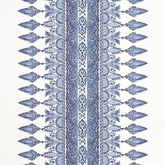 Thibaut Akola Stripe Blue And White Fabric