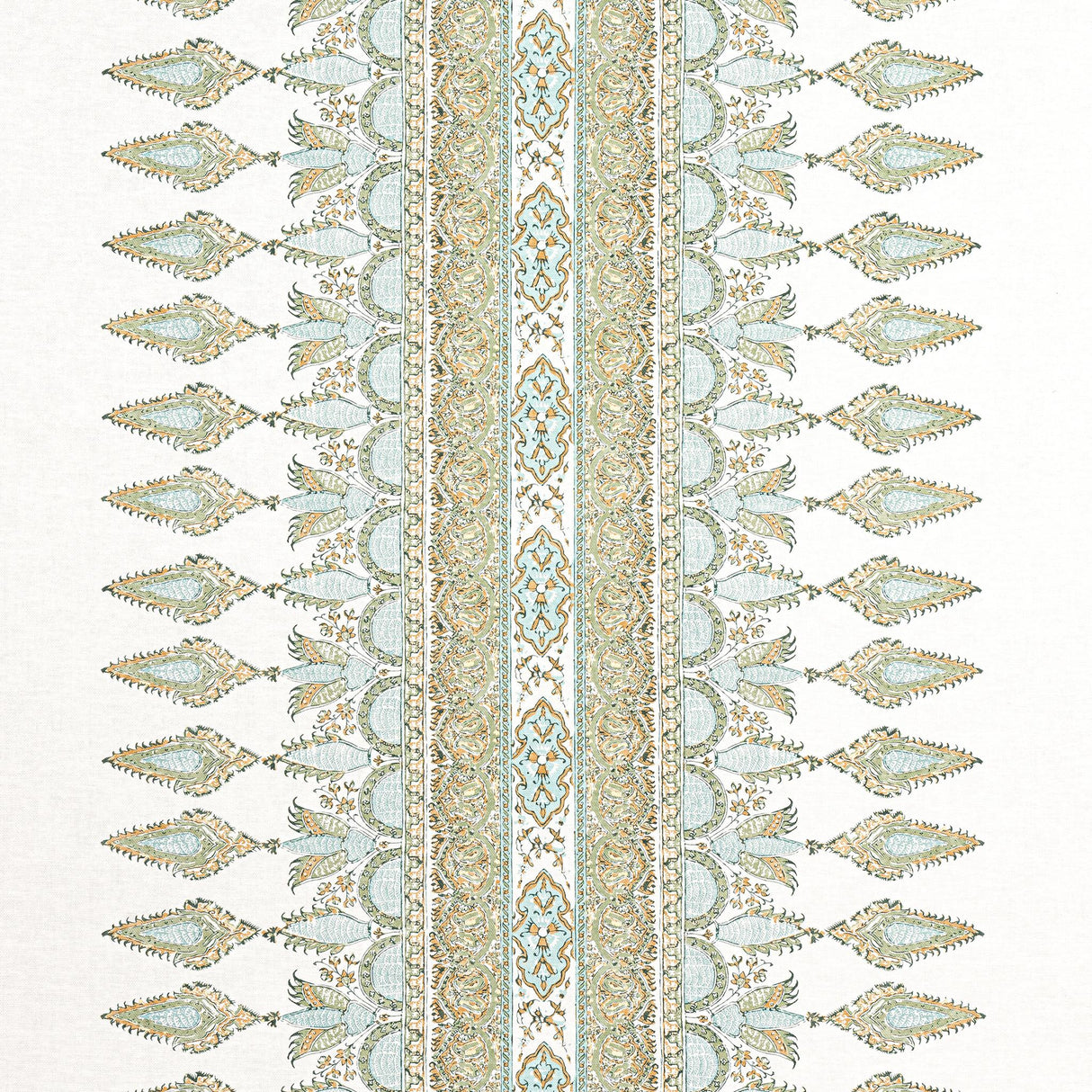 Thibaut AKOLA STRIPE Seaglass and Gold Fabric