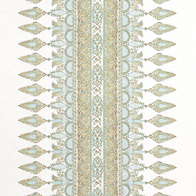 Thibaut AKOLA STRIPE Seaglass and Gold Fabric