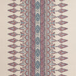 Thibaut AKOLA STRIPE Raspberry and Blue on Natural Fabric
