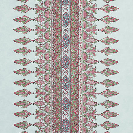 Thibaut AKOLA STRIPE Raspberry and Teal Fabric