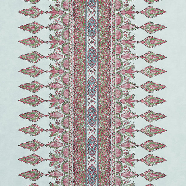 Thibaut AKOLA STRIPE Raspberry and Teal Fabric