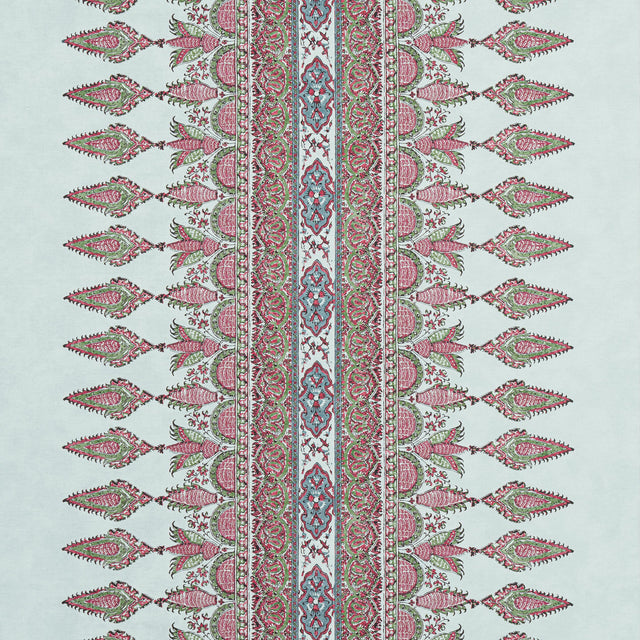 Thibaut Akola Stripe Raspberry And Teal Fabric