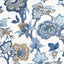 Thibaut Indienne Jacobean Blue And White Fabric