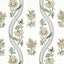 Thibaut RIBBON FLORAL Green Fabric