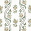 Thibaut Ribbon Floral Green Fabric