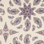 Thibaut EAST INDIA Raspberry and Blue on Natural Fabric