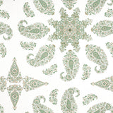 Thibaut EAST INDIA Green and White Fabric