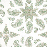 Thibaut East India Green And White Fabric
