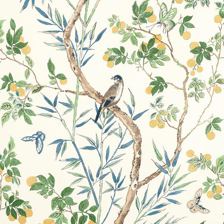 Thibaut CLAIRE Yellow and Navy Fabric
