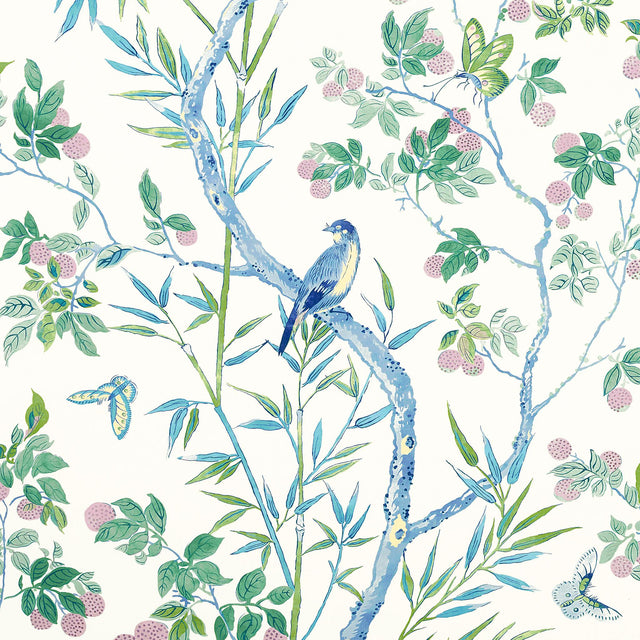 Thibaut CLAIRE Blue and Green Fabric